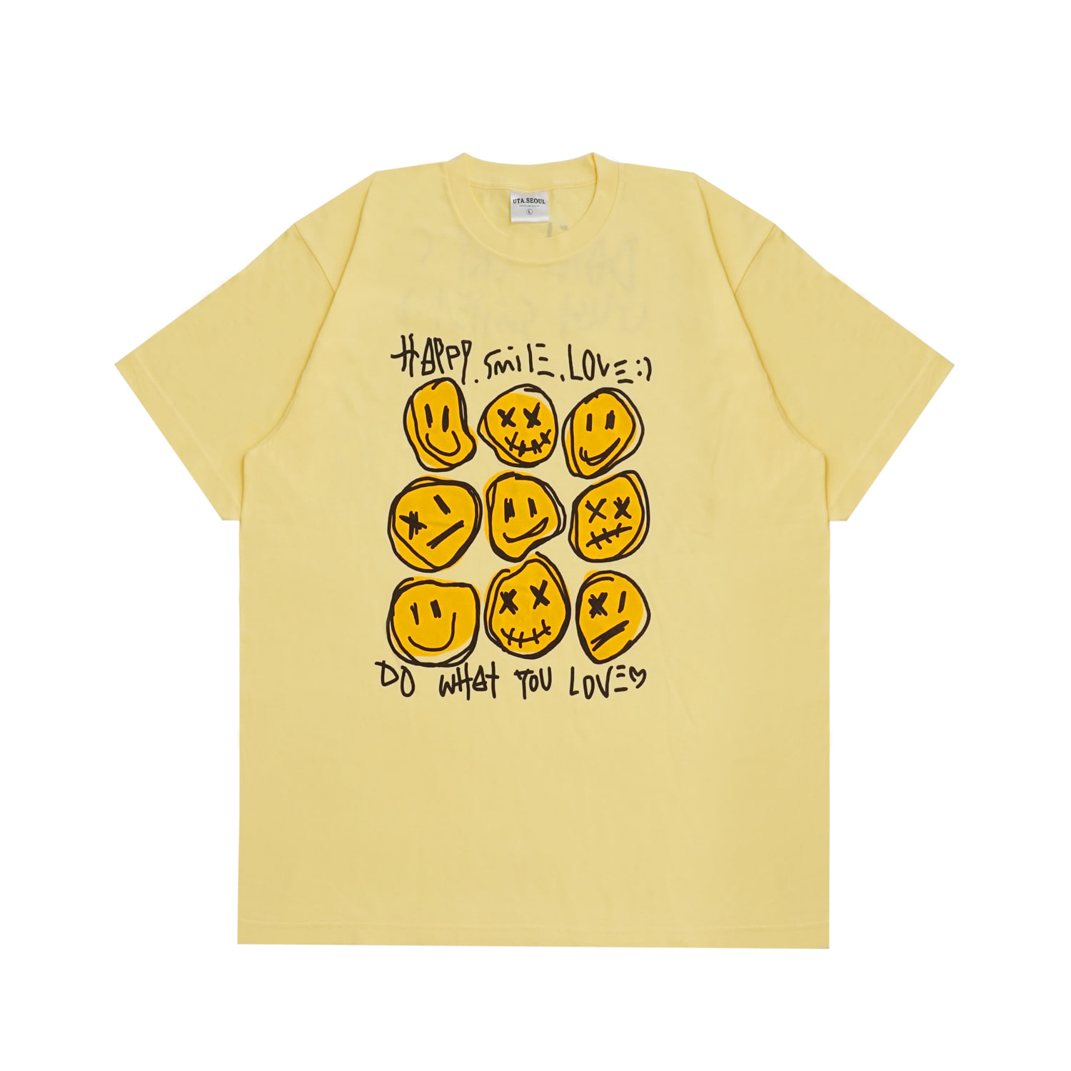 DOODLE SMILE SHORT SLEEVES YELLOW