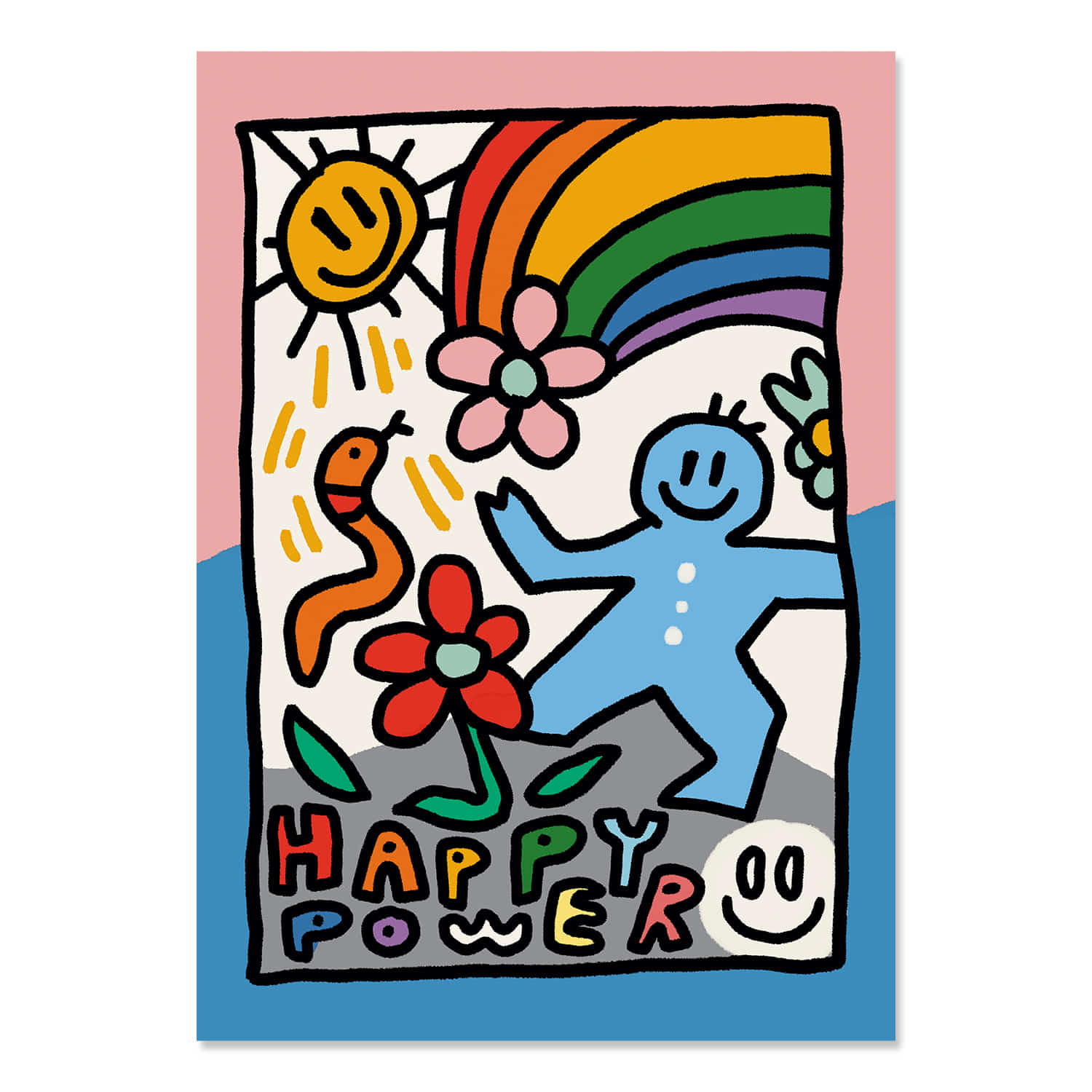 LILLO DOODLE HAPPY POWER POSTER